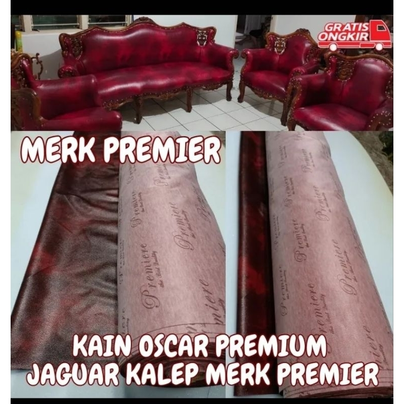 ( 0,5m x 1.4m ) Kulit Semi Jaguar Oscar Sintesis Imitasi Import Kursi Jok Sofa Meteran