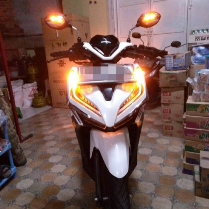 ORIGINAL MIRROR SIGN TURNING LAMP LED LIGHT HONDA BEAT VARIO SPION NYALA LAMPU SEN ASLI AHM