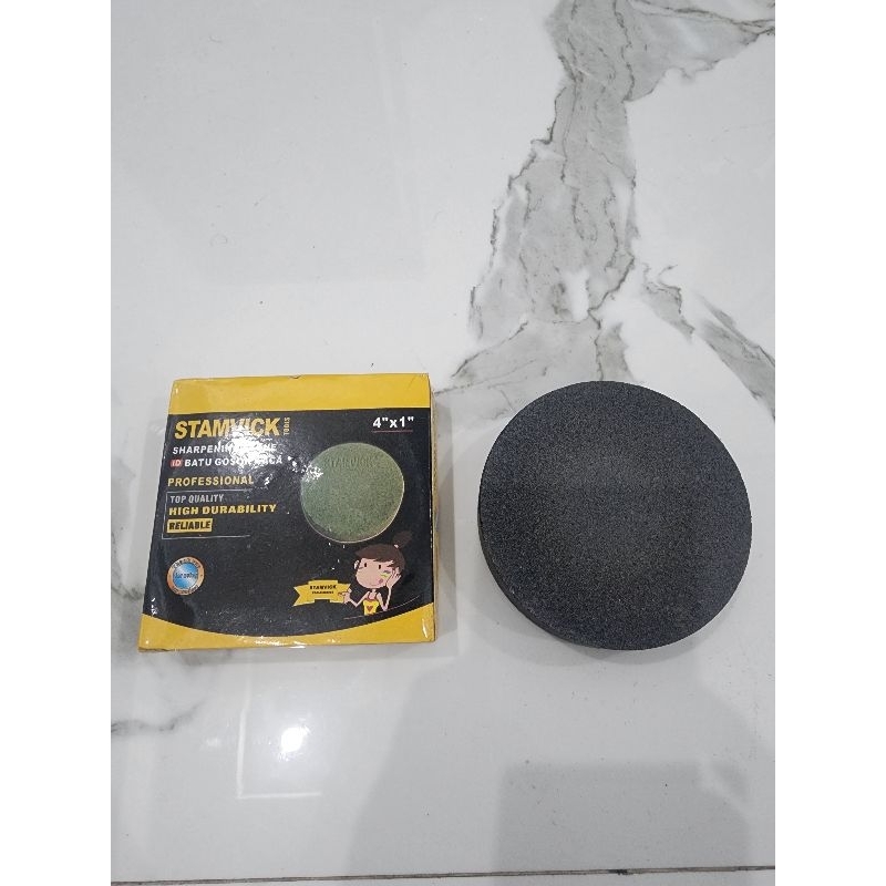 BATU GOSOK KACA POLES BATU ASAH KACA BULAT GRINDING WHEEL 4”BATU GOSOK KACA POLES BATU ASAH KACA BUL