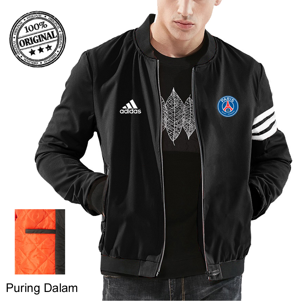 Bisa Custom Jaket Bomber Pria PSG/Jaket Parasut Pria/Jaket Pria Keren/Jaket Cowok/Jaket Pria Dewasa/