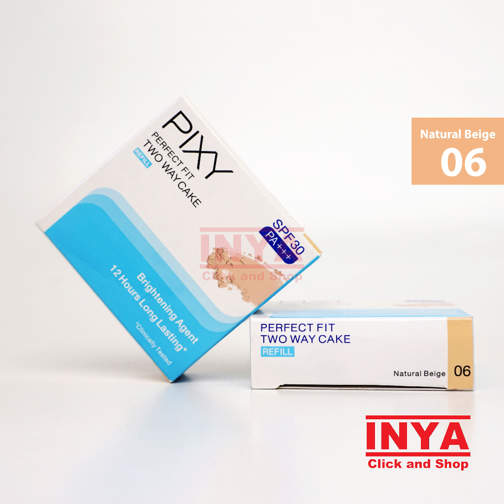 PIXY TWO WAY CAKE PERFECT FIT REFILL 06 NATURAL BEIGE 12.2gr - Bedak Padat - Compact Powder