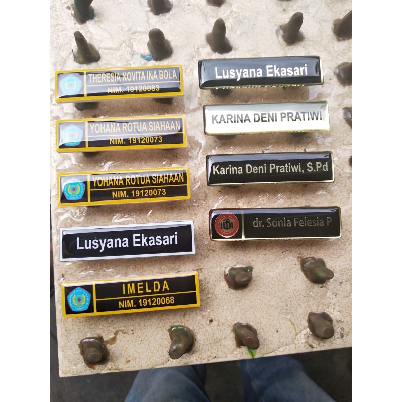 

nama dada / name tag magnet murah