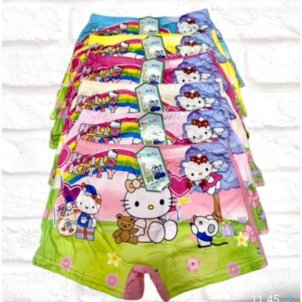 Boxer CD Anak Perempuan Motif KARTUN Lucu | isi 3PCS DAN 6 PCS SEMPAK ANAK CEWEK | Size M-L-XL-XXL |
