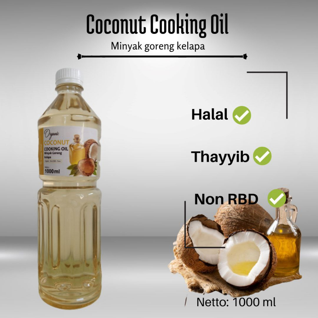 

Coconut Cooking Oil | Minyak Goreng Kelapa 1000 ml