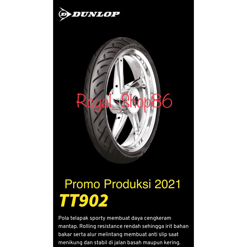 BAN DUNLOP RING 14 TUBELESS ( TT 902 ) ORIGINAL