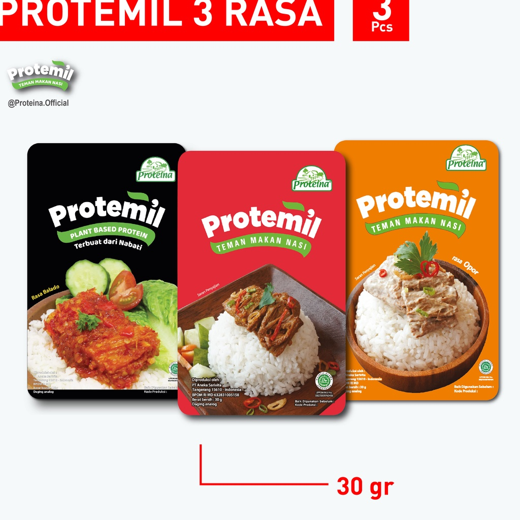 

Protemil Opor Protemil Rasa Original Makanan siap saji Protemil Balado Protemil Gulai