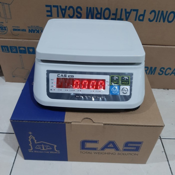 

TIMBANGAN dapur CAS SW - II 30kg LED double display optional rs232 Diskon