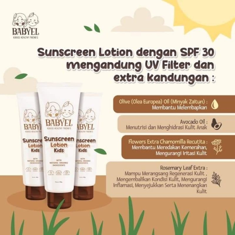 suncreen lotion anak by babyel skincare