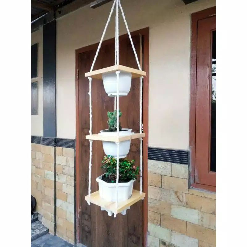 rak pot bunga gantung susun 3