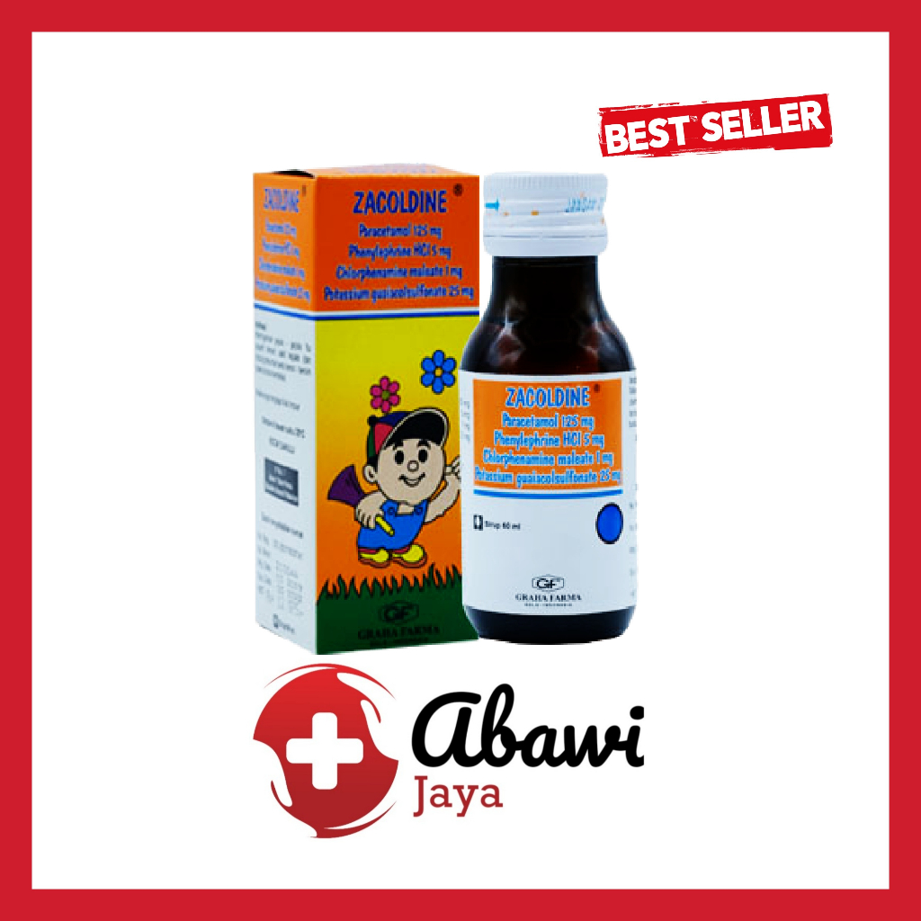 [AB] ZACOLDINE SYRUP 60 ML / ZACOLDINE SIRUP 60 ML /ZACOLDIN / gejala flu, menurunkan demam, bersin-