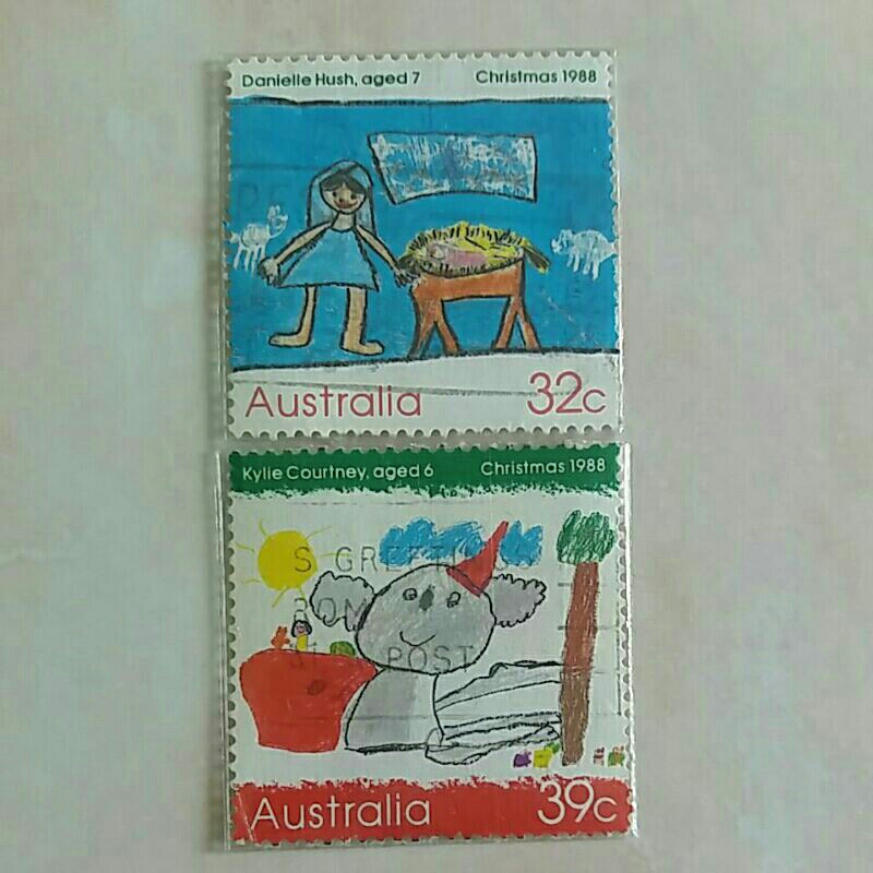 

(AB) Perangko Australia Christmas 1988 Set 2pcs Used
