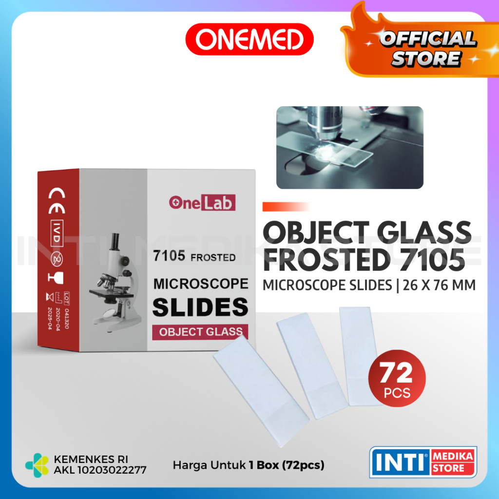 ONELAB - Object Glass Frosted 7105 | Kaca Preparat Microscope Slides