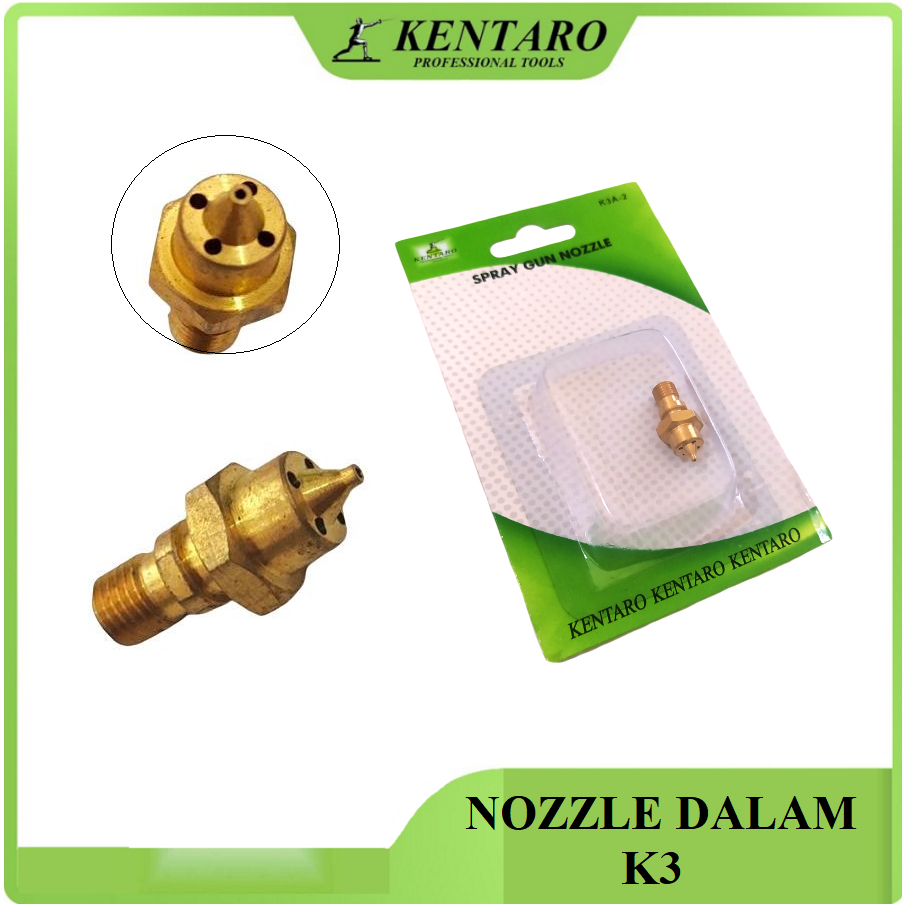KENTARO Nozzle Dalam Spray Gun K3 K-3A Nozel Nozle Kepala Spraygun K3 K 3 K3A Spare Part Spray Gun