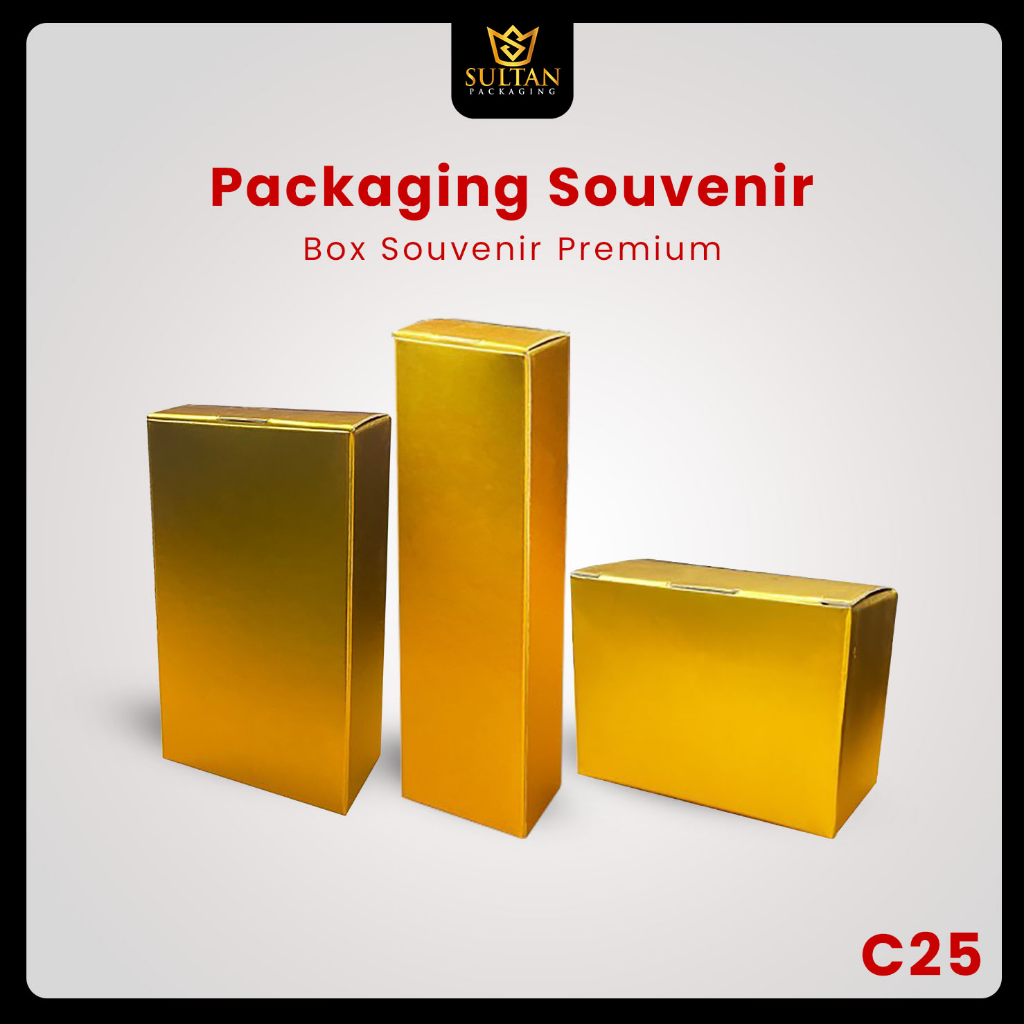 

Packaging Souvenir - Kotak Hologram - Box Souvenir Mewah - Dus Hadiah Emas Hologram - C25