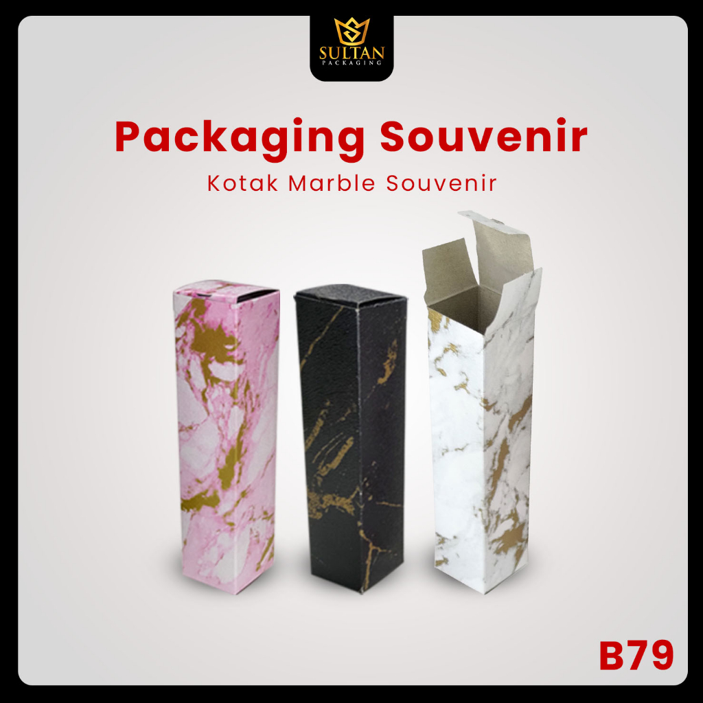 

Packaging Souvenir - Marble Box Small - Kotak Packaging Kecil Motif Marble - B79