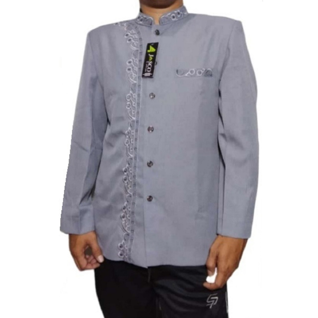 Jasko Abu Muda Jas Koko Pria Dewasa Bordir Motif Sorban Batik Terbaru JT23 Merek Jasco Tasik