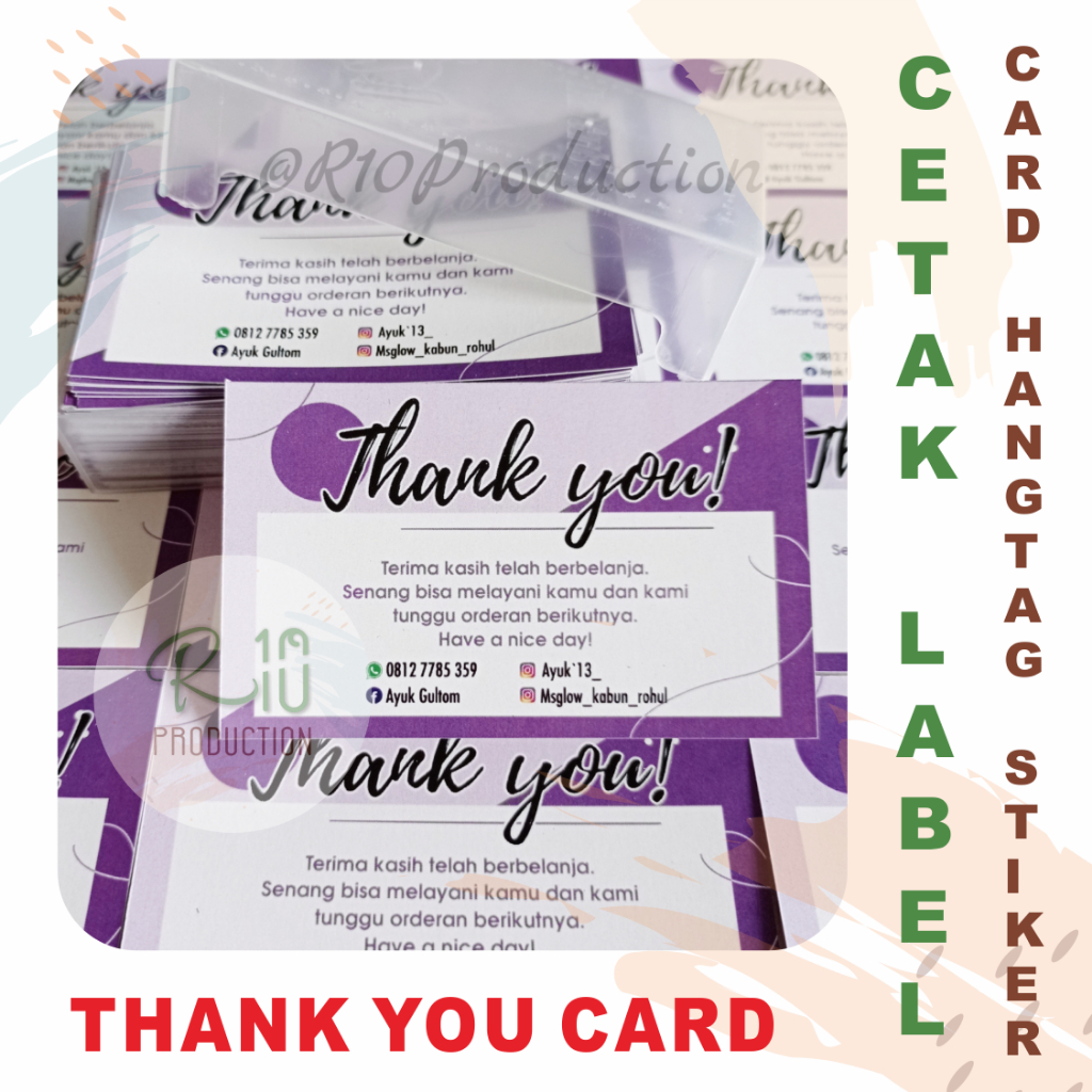 

THANK YOU CARD 100 PCS