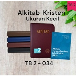 Alkitab Kristen Ukuran Kecil TB2 034 TI Sampul Resleting