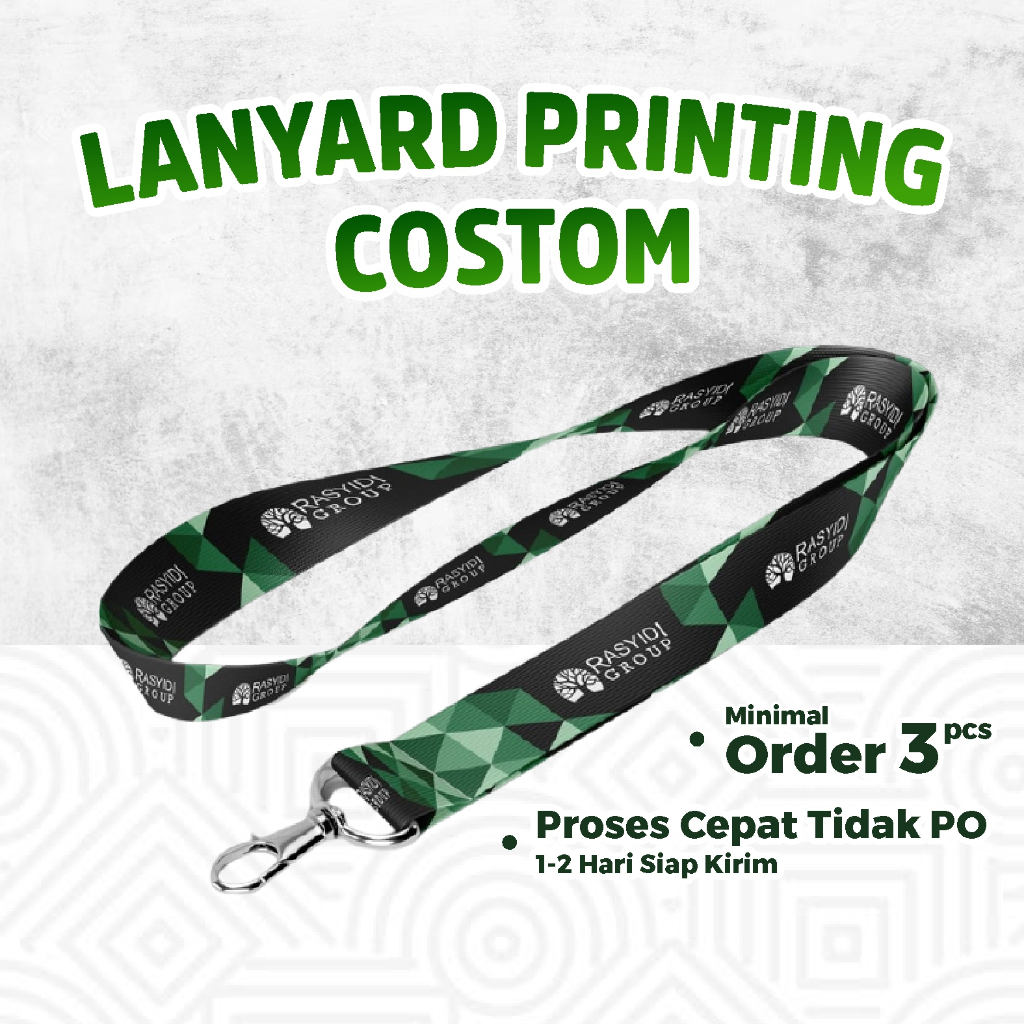 

CUSTOM TALI LANYARD ID CARD / CETAK TALI LANYARD PRINTING 2 SISI FULL COLOR