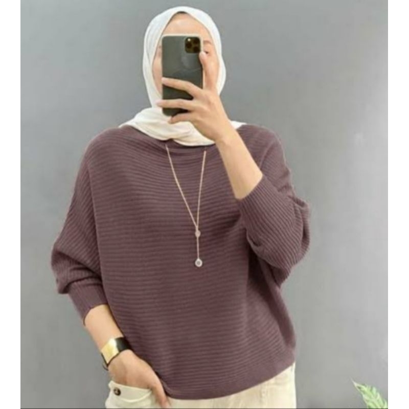 Best seller sweater rajut Batwing atasan wanita/ Batwing rajut original/ Lasperal Batwing rajut/ Blo