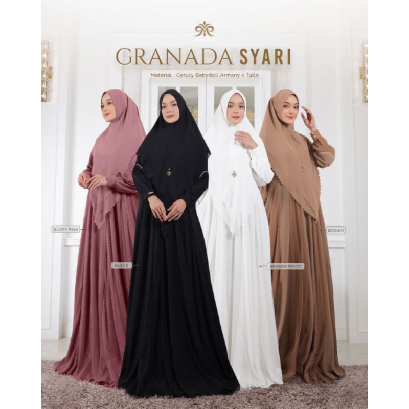 DMC | GRANADA syari GAMIS / ABAYA BABY DOLL ARMANY PREMIUM by Mayra