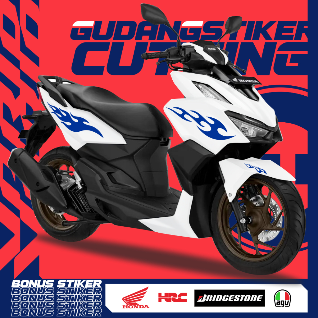 STRIPING CUTTING VARIO 160 FLAME STICKER NEW STIKER API AKSESORIS SEPEDA MOTOR