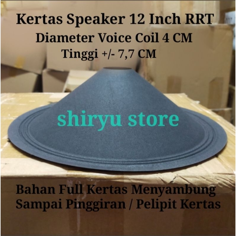 Daun Kertas Speaker Mik 12 Inch Spiker RRT Fullrange