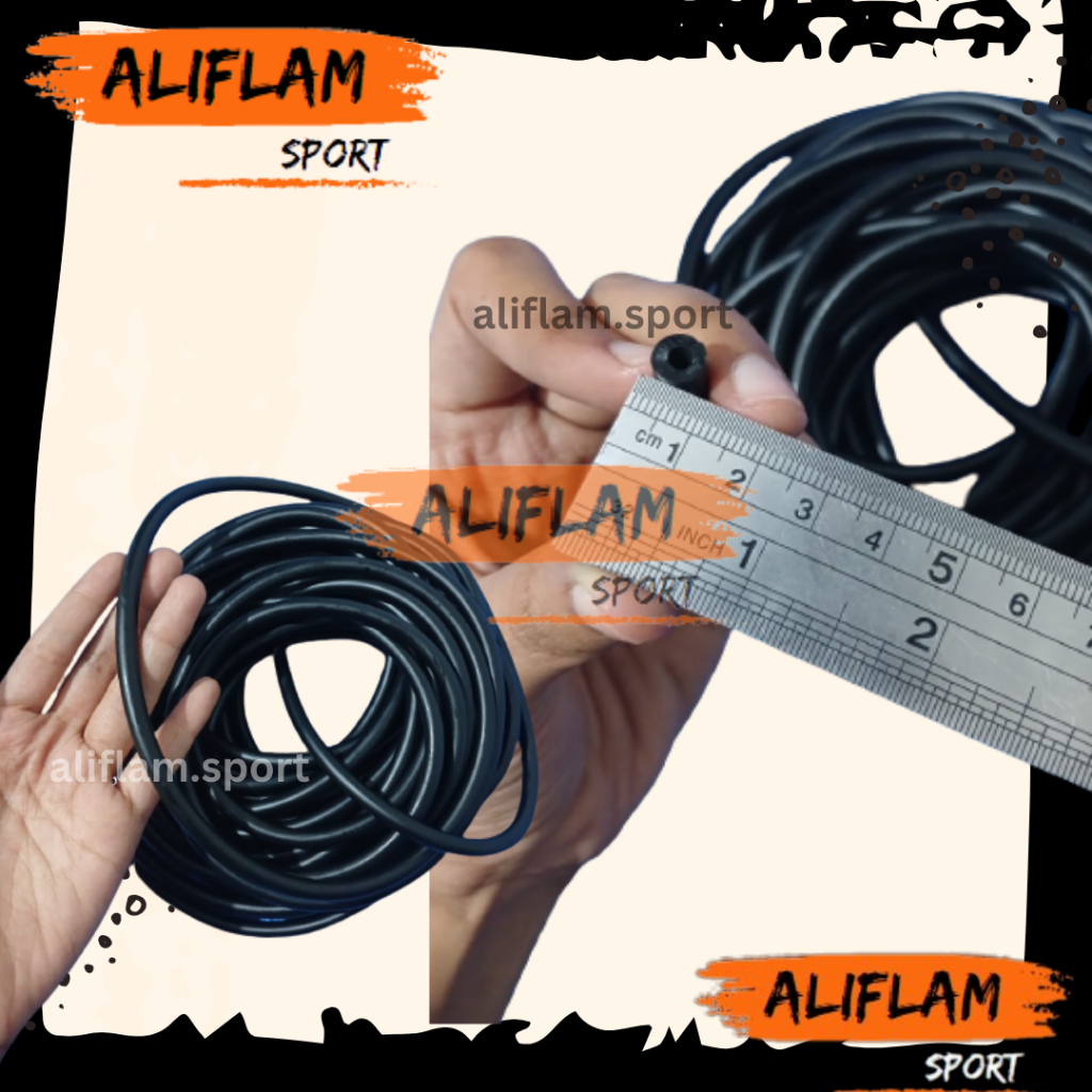 Karet Ketapel Slingshot TEBAL 7mm 3070 Karet Elastis 7 mm METERAN Karet HITAM Ketapel Ikan SPEARGUN 