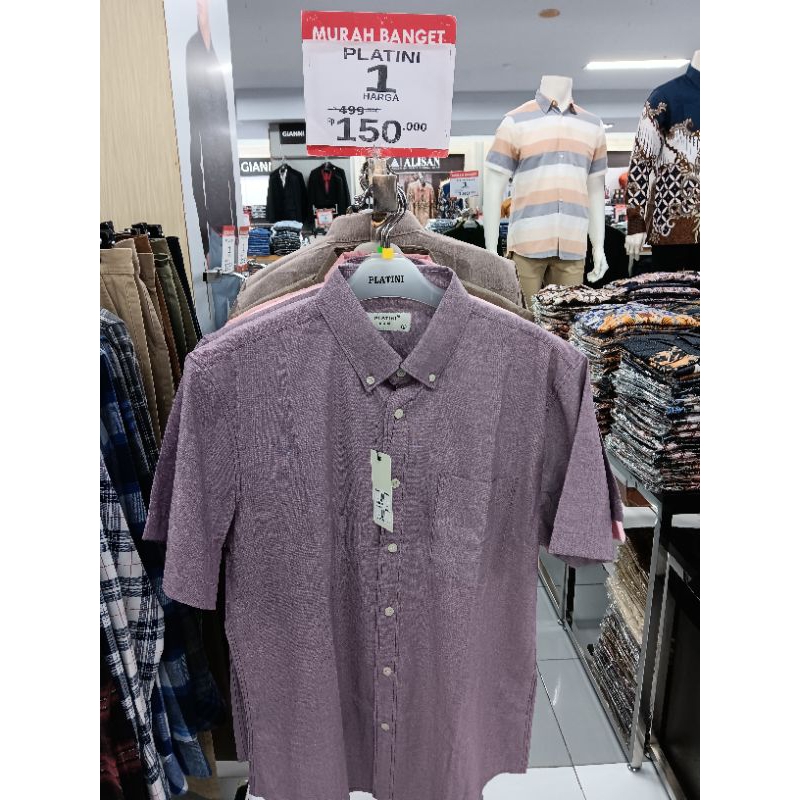 Kemeja pria platini