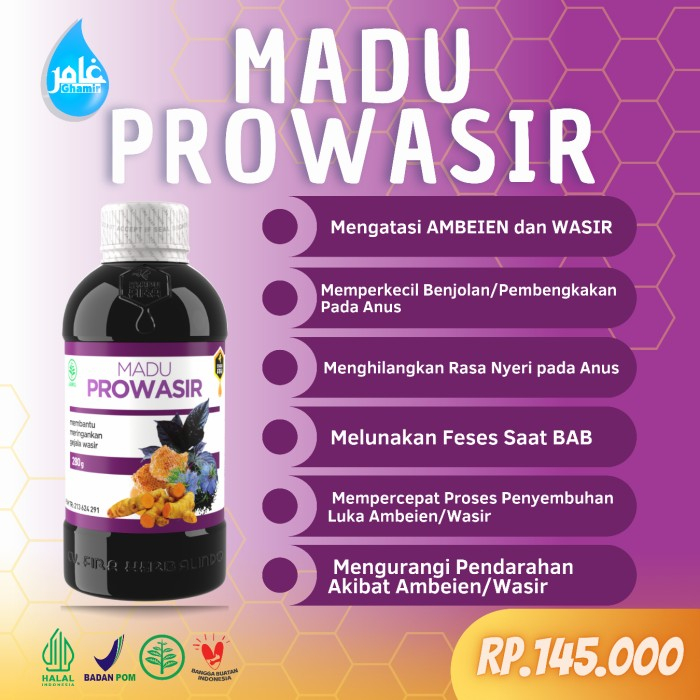 Madu Prowasir Obat Herbal Wasir Ambeien Benjolan Anus BAB Berdarah