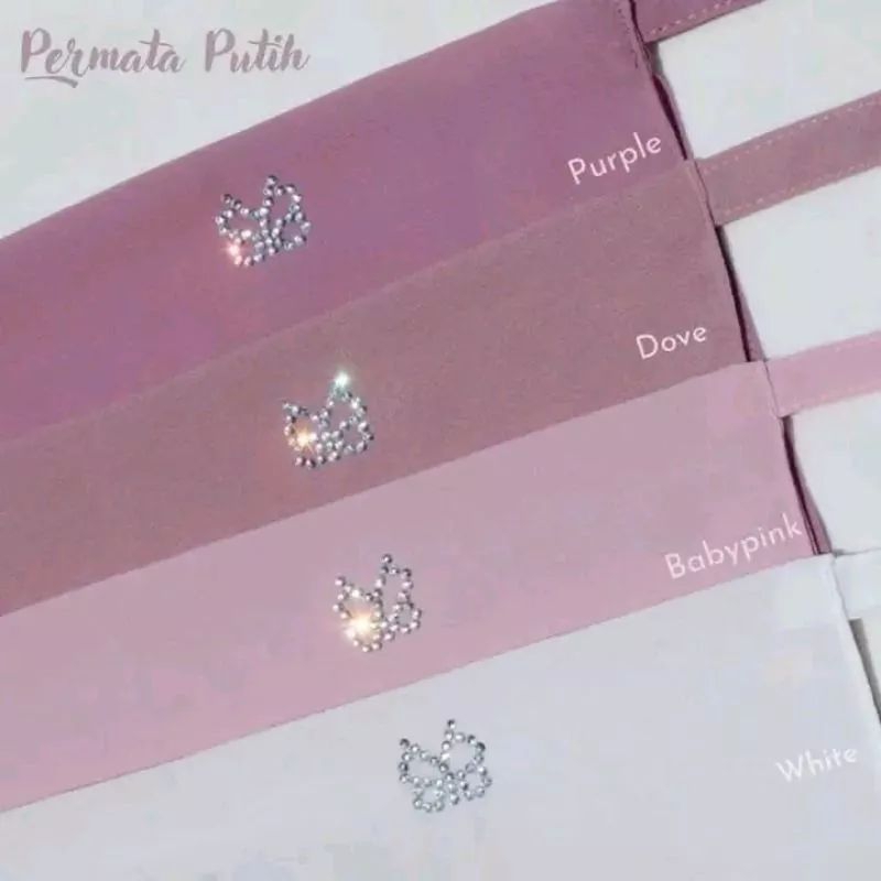 Cadar Tali Alena Cadar Swarovsky/Niqab Cadar Tali Permata Putih Cadar Kupu-kupu/Cadar Tali 29 Warna 