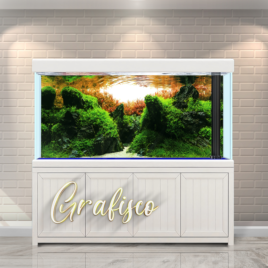 Background Aquarium, Stiker Aquarium , Wallpaper Aquarium, Aquascape, Stiker Aquarium Belakang