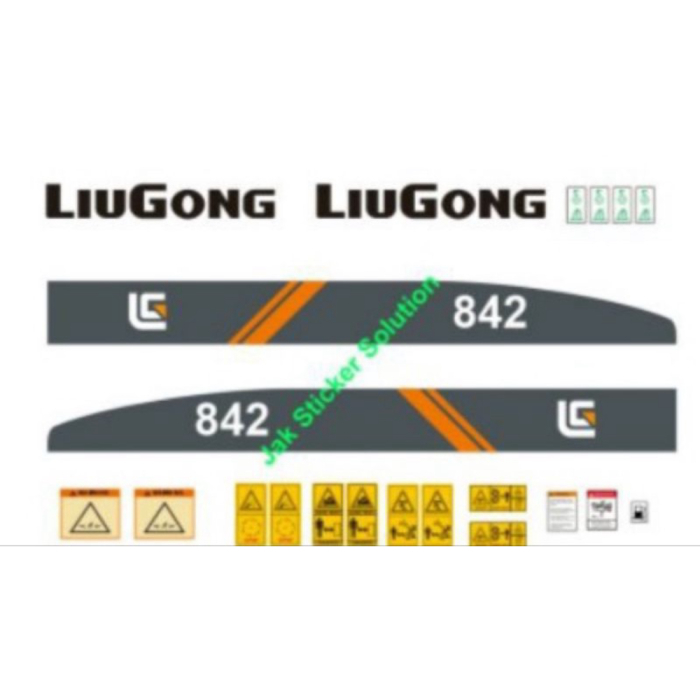 Promo Stiker  Wheel Loader Liugong 842 Sticker Alat Berat bergaransi