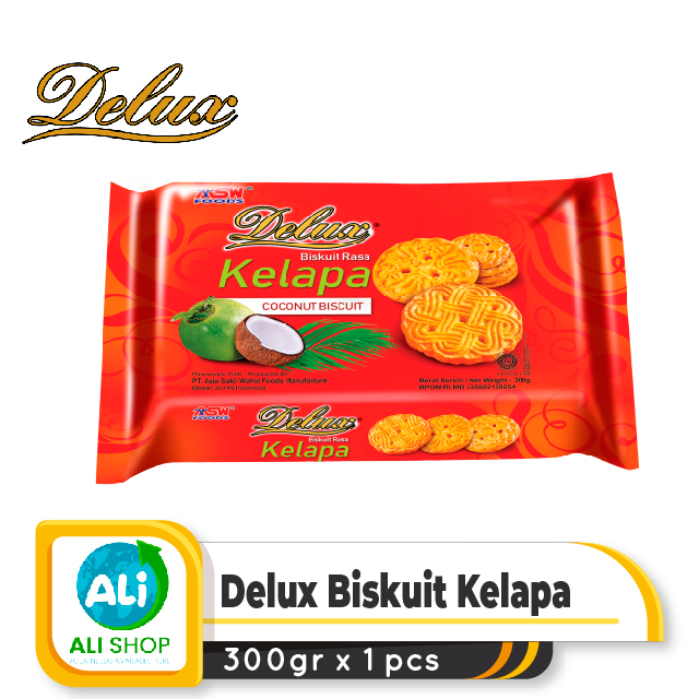 

Delux Kelapa Cookies 300gr Biskuit rasa Kelapa