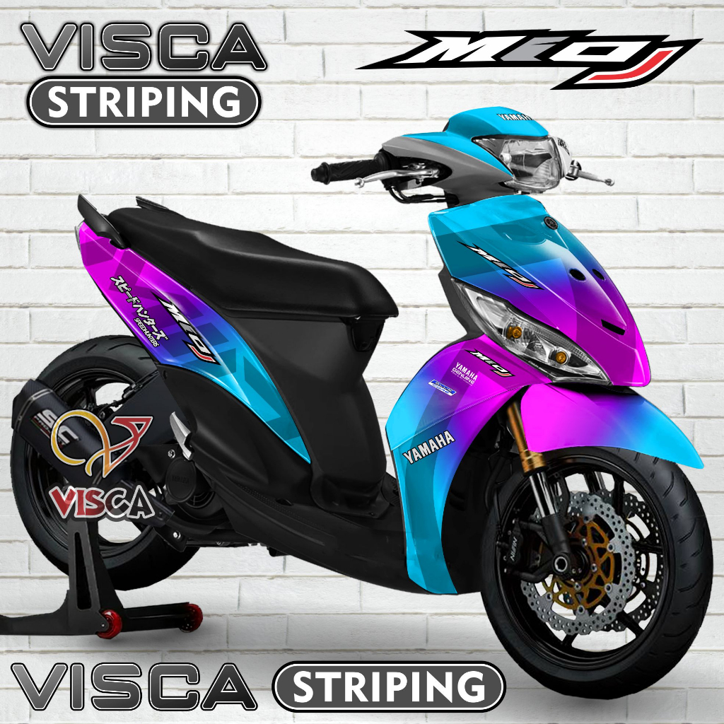 Decal Mio J Full Body - Stiker Mio J Variasi Full Body - Striping Mio J Variasi Keren - Decal Hologr