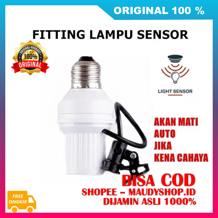 Fitting Lampu Sensor Cahaya Otomatis Fitting Lampu Otomatis ASLI ORI