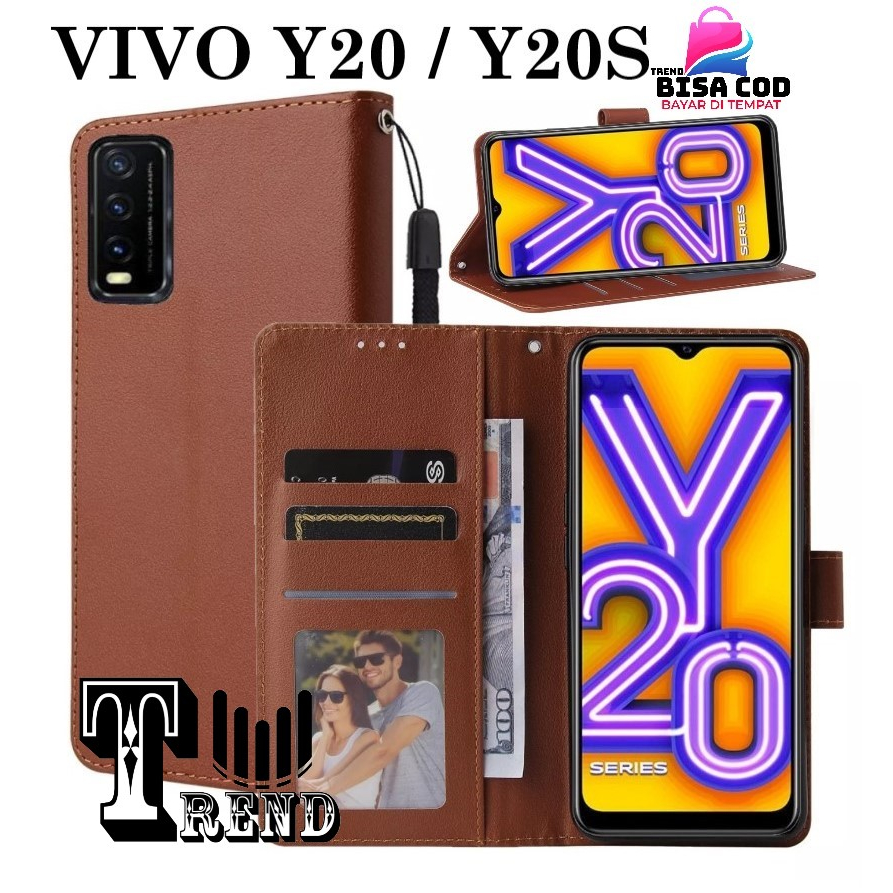FLIP COVER VIVO Y20/Y20S LEATHER CASE FLIP VIVO Y20/Y20S