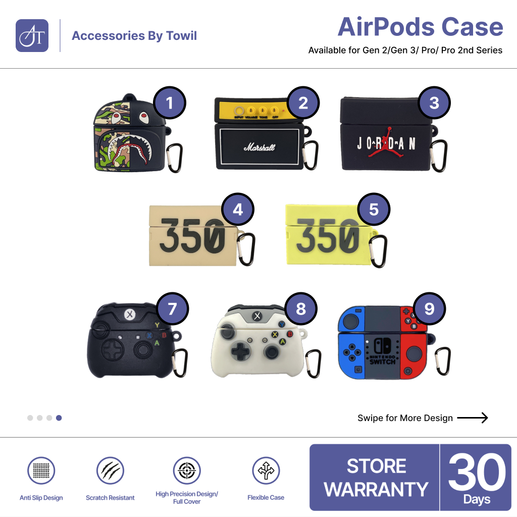 SOFTCASE AIRPODS Bluetooth Gen 2/1 gen 3 Case Airpods Pro 1 2nd model Marshall Amplifier