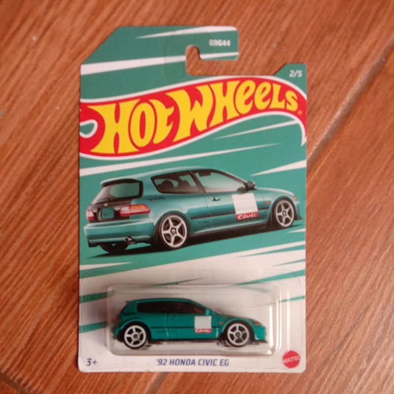 hotwheels 92 honda civic eg hijau tosca