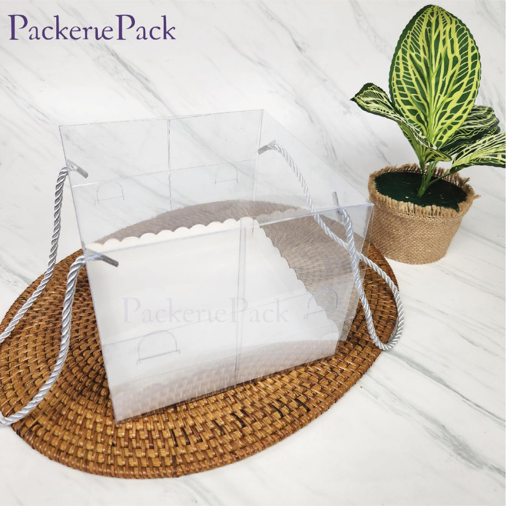 

(1 PCS) MIKA FUJI BOX TRANSPARAN 20x20x12CM/ MIKA FUJI TENTENG 20x20x12CM