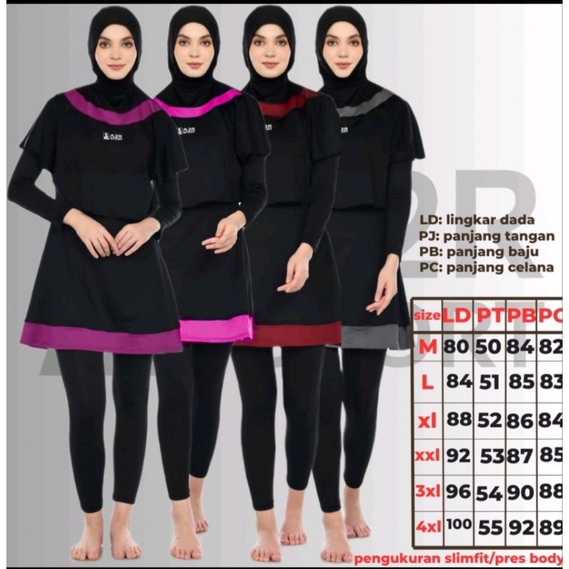 Baju renang muslimah dewasa. baju renang muslimah blous hijab balero