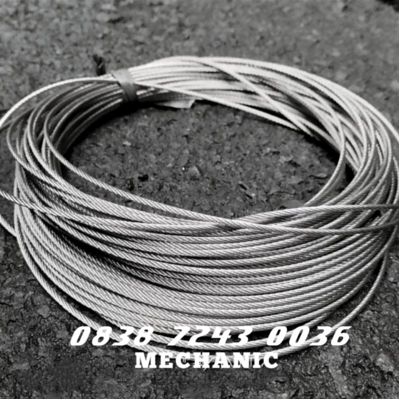 Tali Kawat Baja Kabel Sling 2 Mm kabel kawat baja  Tali Sling baja