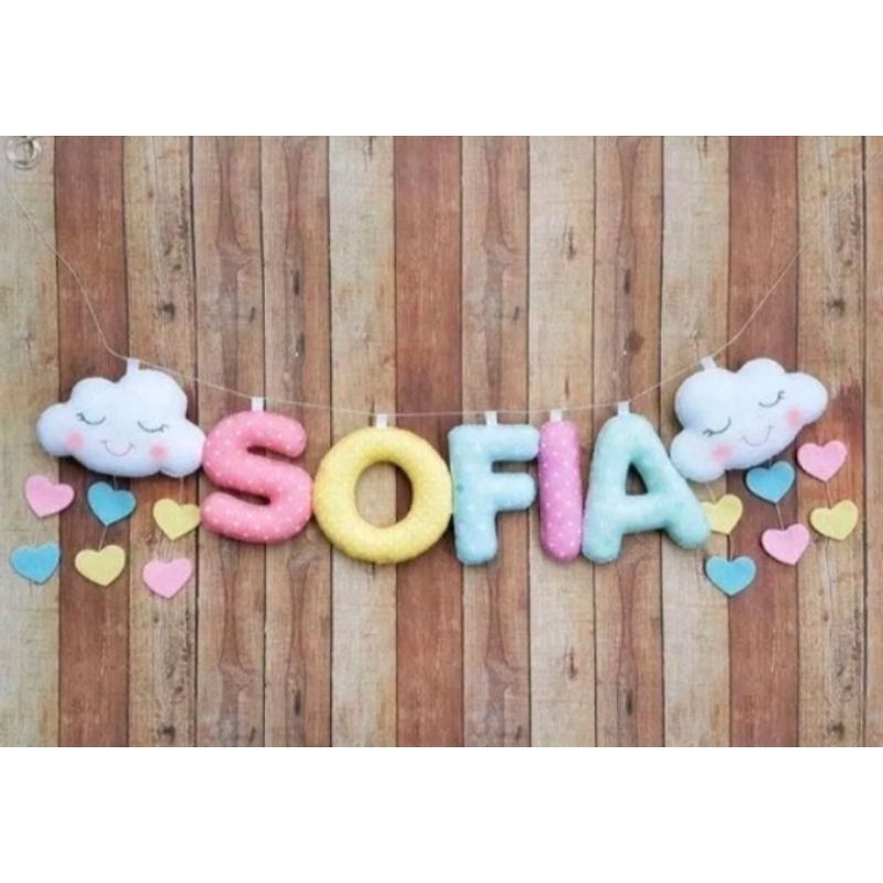 HIASAN DINDING NAMA FLANEL