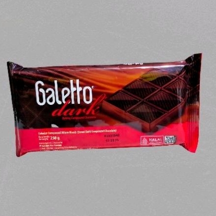 

Coklat Galetto dark Compound 250g / coklat Galetto 250g