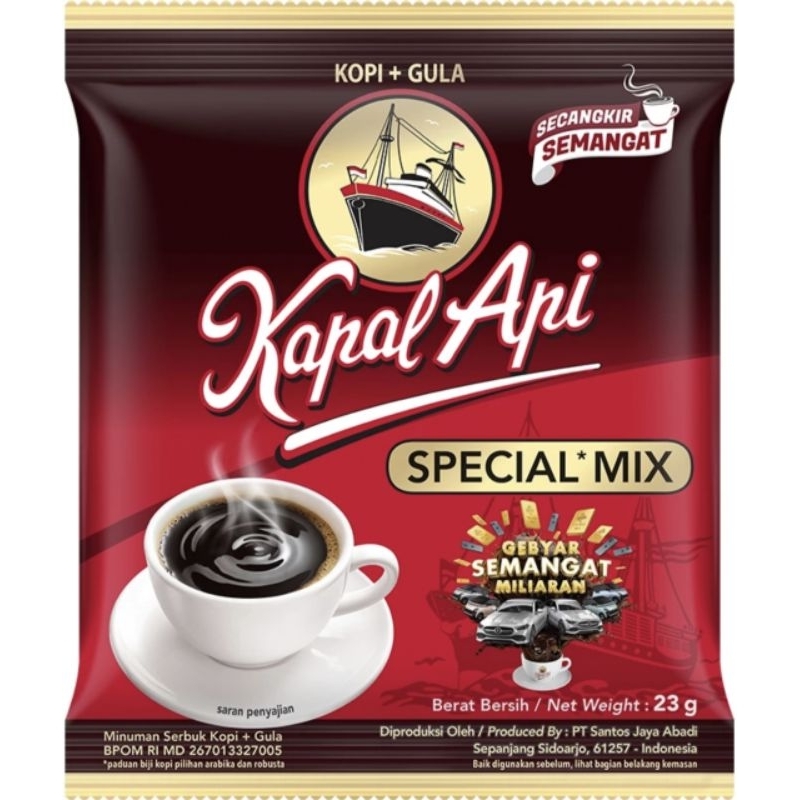 

Kopi Kapal Api Spesial Mix 1 Renteng (10x24gr)