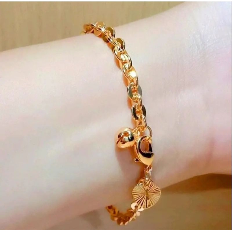 GELANG TANGAN WANITA DEWASA MOTIF NURI BERLAPIS EMAS MUDA