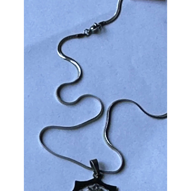 Kalung Titanium liontin omkara bulat besar