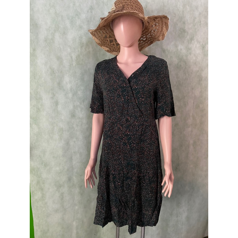 Preloved/Thrift Kimono dress katun hijau Korean Style