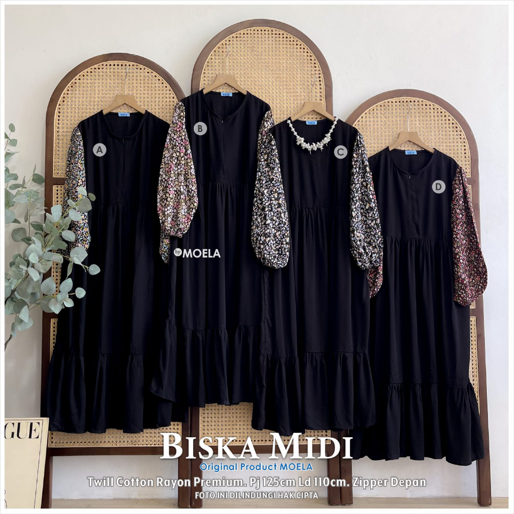 Rivia biska wopi dress matt cotton rayon premium original by moela
