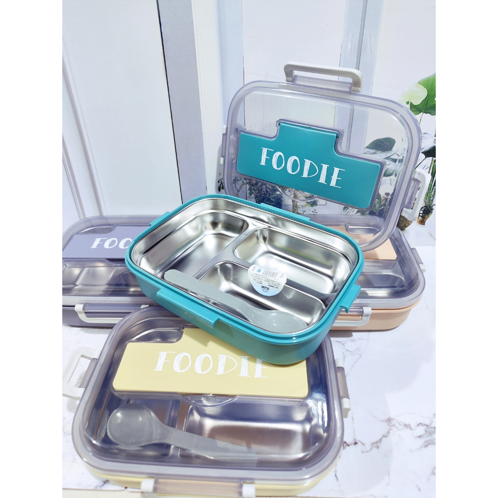 KOTAK MAKAN 3 SEKAT STAINLESS STEEL / KOTAK MAKAN BISA MENGHANGATKAN MAKANAN / KOTAK MAKAN STAINLESS